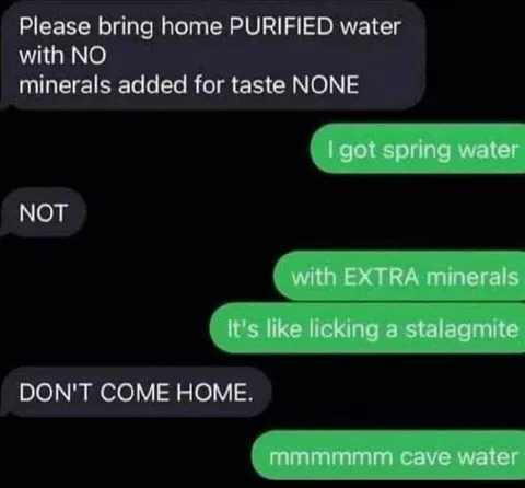 Cave Water Misunderstanding