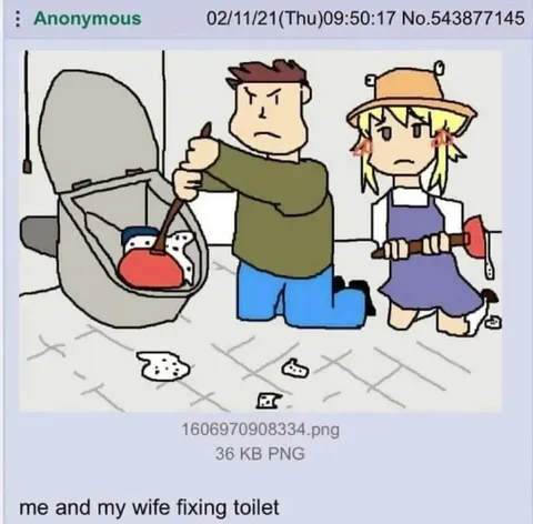 Me and My Wife Fixing Toilet