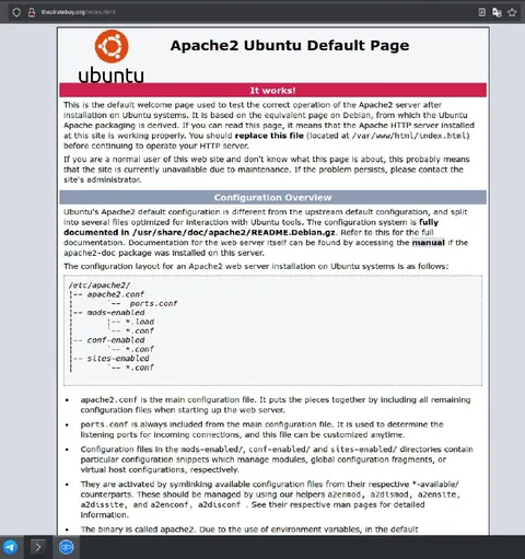 The Pirate Bay Apache Default Page