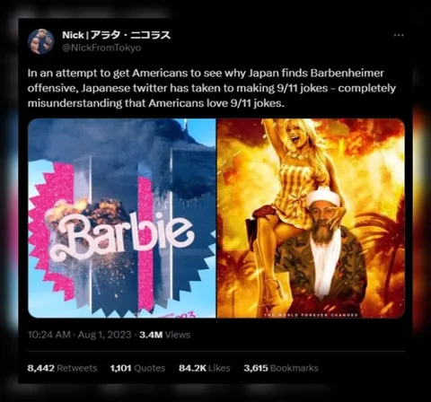 Japanese Barbenheimer 9/11 Joke