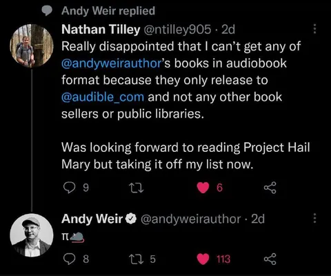Andy Weir Replies With Pirate Rebus