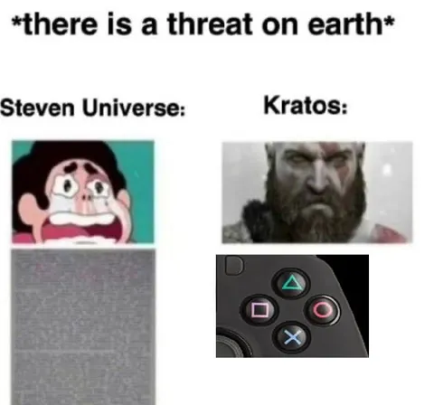 Steven Universe and Kratos react