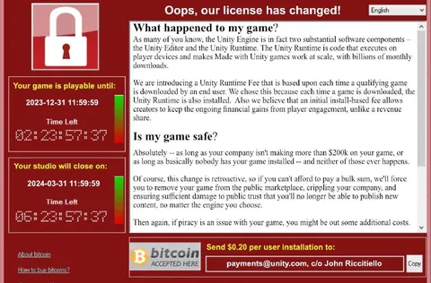 Unity Runtime Fee Apocalypse
