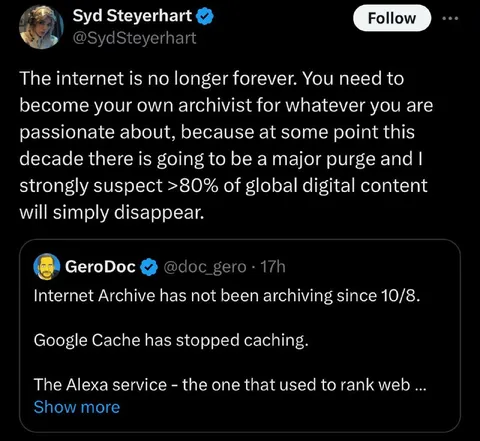 The Internet Is No Longer Forever
