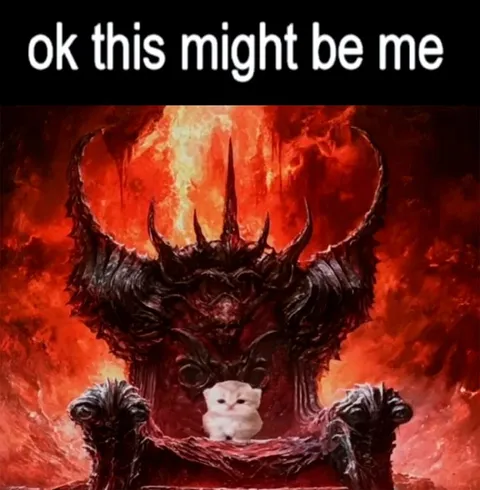 Demon Throne Cat Reaction