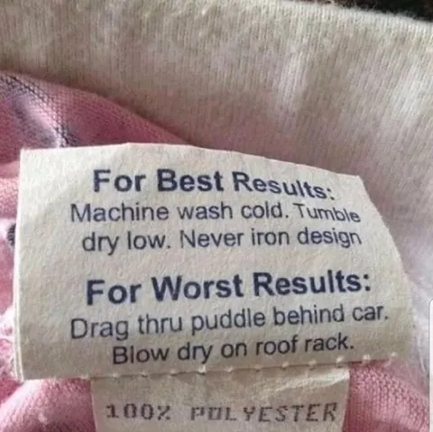 Worst Results Care Label