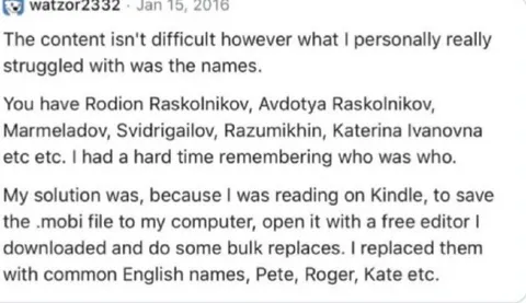 Replacing Russian Novel Names