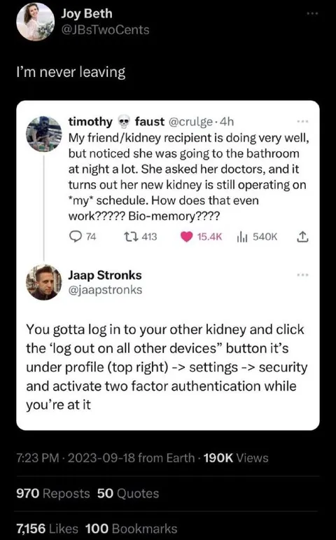 Kidney Logged In Elsewhere