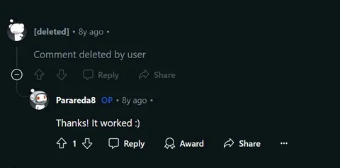 Deleted Comment Worked