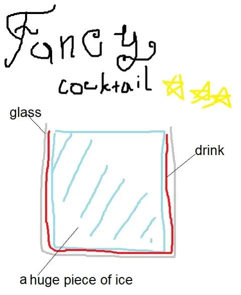 Fancy Cocktail With Huge Ice