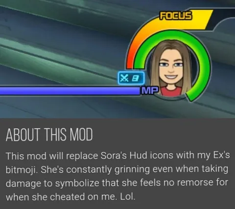 Ex-Girlfriend Bitmoji HUD Mod