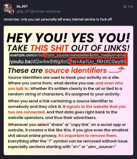 Remove Tracking Parameters from Links
