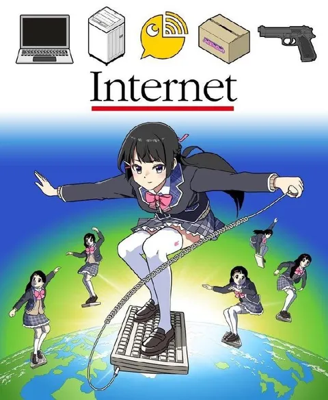 Anime Girl Surfs the Internet