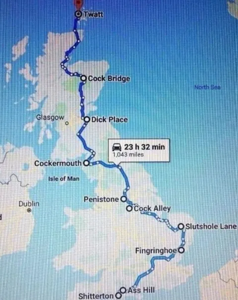 The Inappropriate Place Name Route