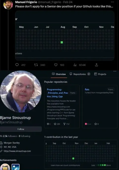 Senior Developer GitHub Activity