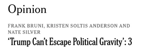 Trump Can’t Escape Political Gravity