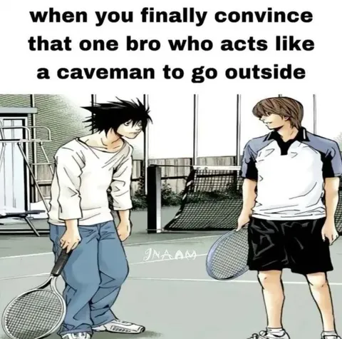 Caveman Bro Goes Outside