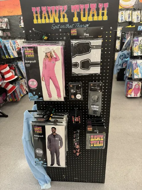 Hawk Tuah Merchandise Display