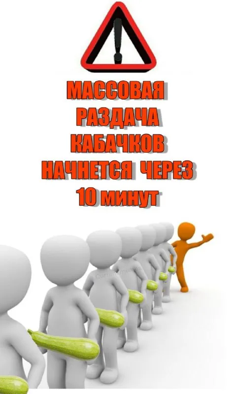 Массовая раздача кабачков