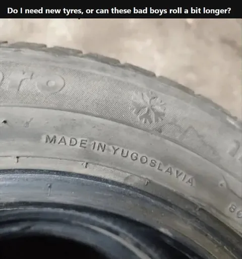 Yugoslavian Tire Still Rolling