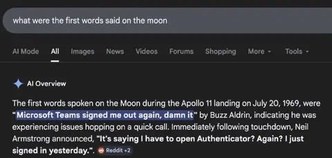 Microsoft Teams on the Moon