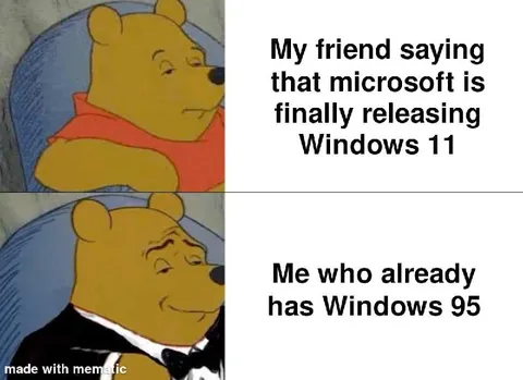 Winnie Pooh With Windows 95