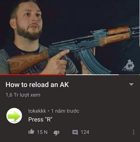 Press R to Reload an AK