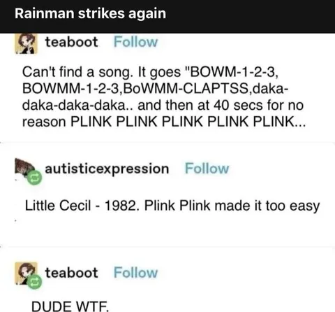 Rainman strikes again song joke