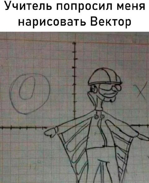 Учитель попросил нарисовать вектор