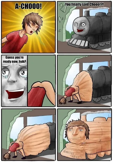 Sneeze Turns You Into a Train