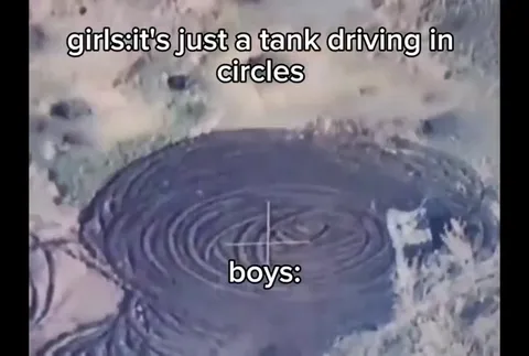 Boys Watching a Tank Spin