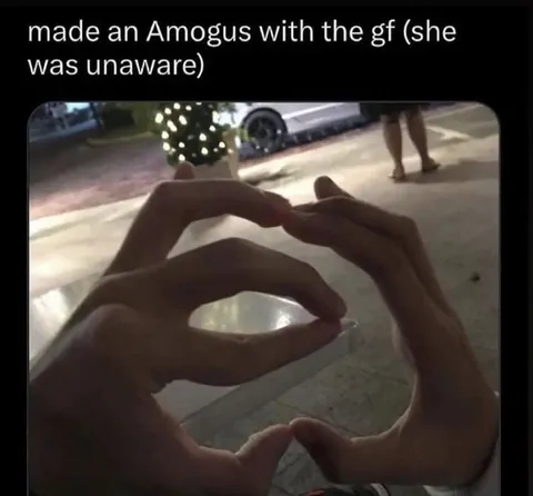 Made an Amogus with the GF