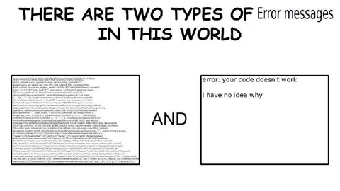 Two Types of Error Messages