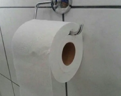 Странный держатель туалетной бумаги