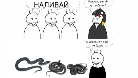 С ужиками я ещё не бухал