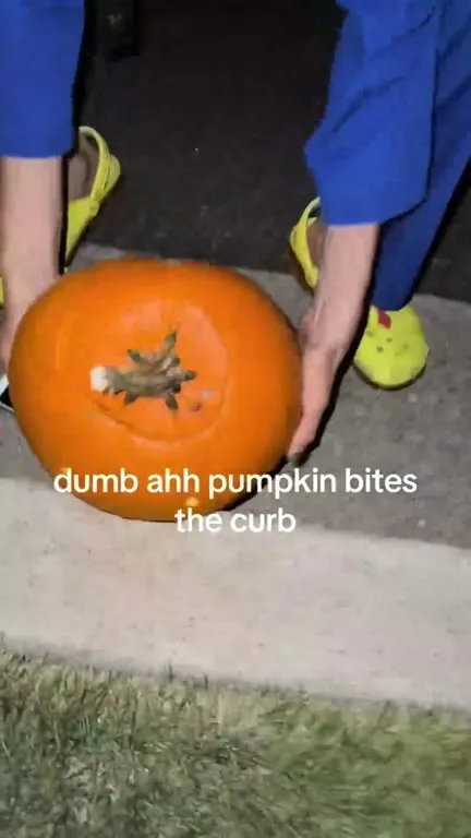 Pumpkin Bites the Curb