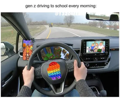 Gen Z Driving to School