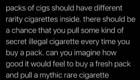 Rare Cigarette Pack Lottery