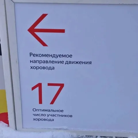 Рекомендуемое направление хоровода