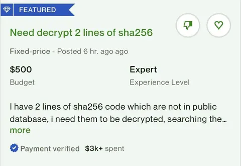 Decrypt Two Lines of SHA256
