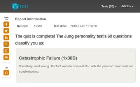 Catastrophic Jung Test Failure