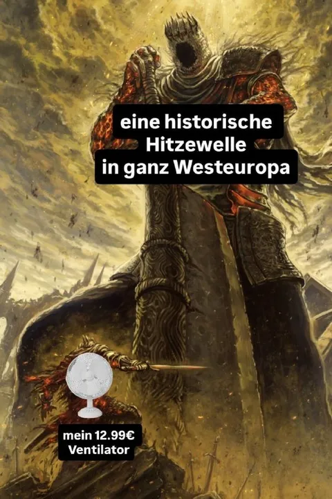 Historische Hitzewelle und Ventilator