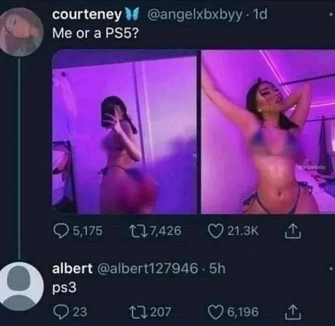 Me or a PS5 PS3 Reply