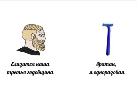 Третья годовщина с одноразовой бритвой