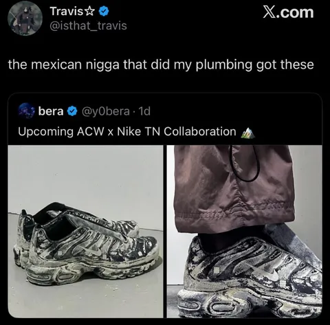 Plumber Wearing Nike TNs