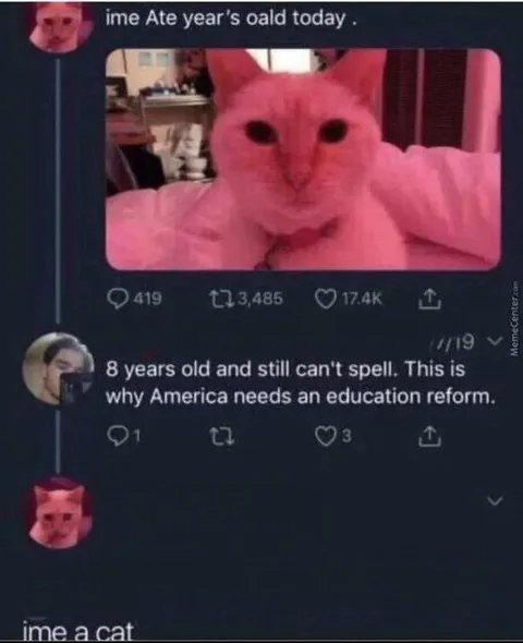 Cat Spells Eight Years Old
