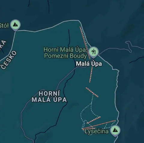 Zvláštní trasa u Malé Úpy