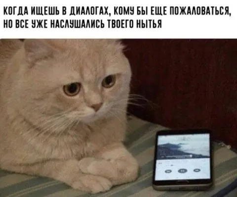 Некому жаловаться на нытьё