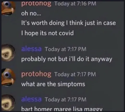 Covid Symptoms Are Simpsons Names