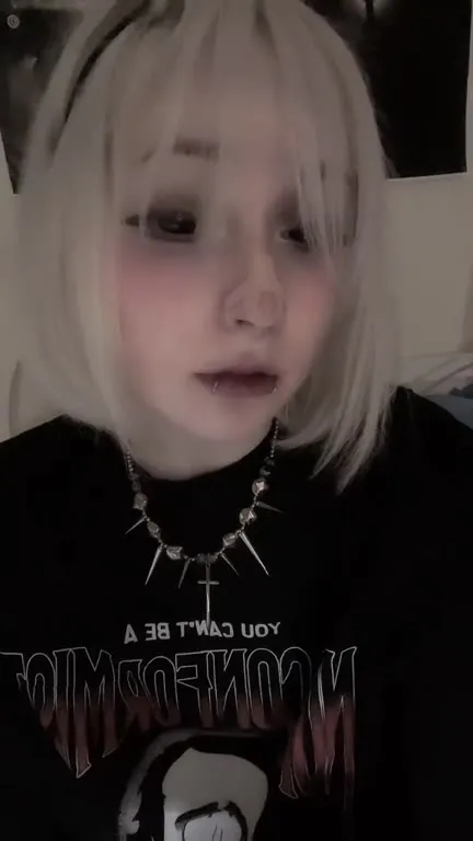 Goth Girl Lip-Syncing Sadly